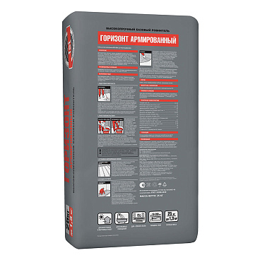 Ровнитель (стяжка пола) первичный Unis Горизонт Армированный высокопрочный 25 кг
