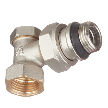 Клапан запорный угловой Valtec 1/2 НР(ш) х 1/2 ВР(г) для радиатора (VT.019.NR.04)