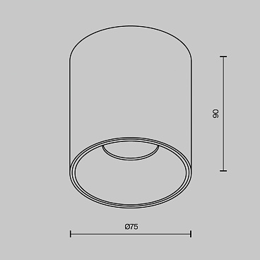 Потолочный светильник Technical C064CL-12W4K-RD-B