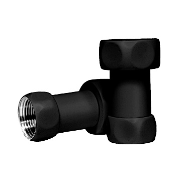 Соединитель прямой для полотенцесушителя Smart 1 ВР(г) х 3/4 ВР(г) черный (2 шт.)