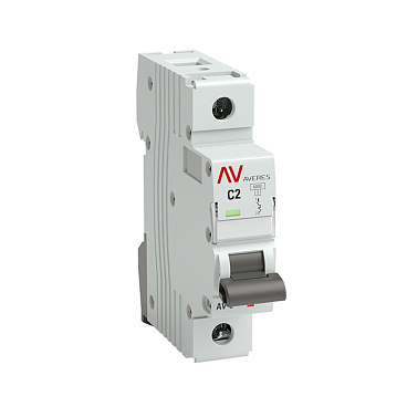 Автоматический выключатель модульный EKF Averes AV-6 1Р 2А тип C 6 кА 230 В (mcb6-1-02C-av)