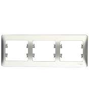 Рамка Systeme Electric Glossa трехместная алюминий (GSL000303)