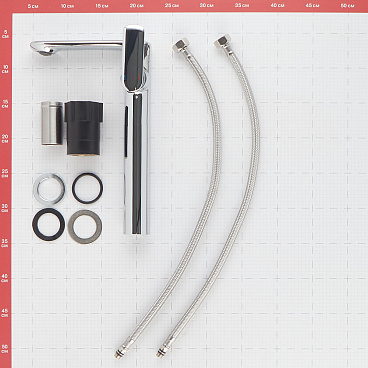 Смеситель для раковины высокий Lavelly Vertex хром однорычажный (673114)