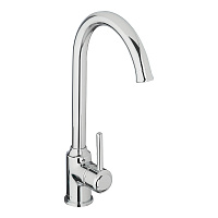 Смеситель для кухни Swedbe Selene хром с высоким изливом однорычажный (7440)
