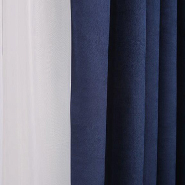 Штора рогожка синяя 200х270 см Mona Liza Софт-рогожа (МЛ703/22)