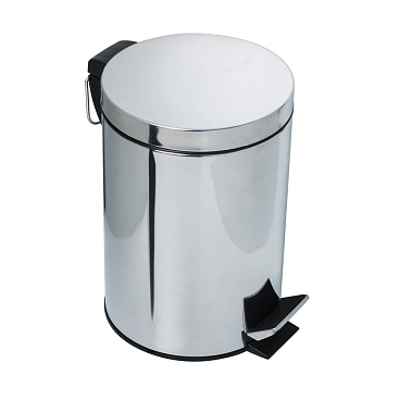 Ведро для мусора Fixsen Hotel FX-34024A с крышкой 8 л металл хром с педалью