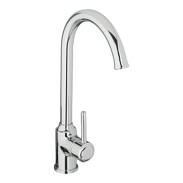 Смеситель для кухни Swedbe Selene хром с высоким изливом однорычажный (7440)