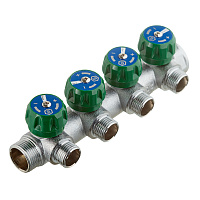 Коллектор Stout 3/4 ВР(г) х 4 выхода 1/2 НР(ш) х 3/4 НР(ш) регулирующий (SMB-6850-341204)