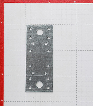 Пластина крепежная оцинкованная 130х53х1.8 мм