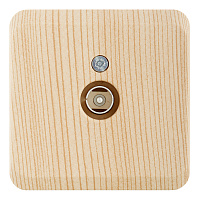 Розетка телевизионная Systeme Electric Этюд накладная сосна (TVA-002D)