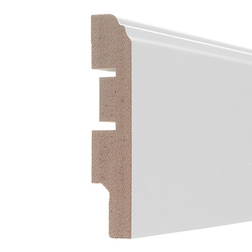 Плинтус МДФ Cosca Décor AP07 белый 80х16х2400 мм под покраску фигурный