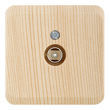 Розетка телевизионная Systeme Electric Этюд накладная сосна (TVA-002D)