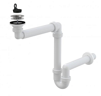 Cифон для умывальника экономящий пространство Ø63, бывш. A413