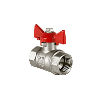 Кран шаровой латунный Valfex Standart N/P59 1/2 ВР (г) х 1/2 ВР (г) бабочка прямой (VF.217.NB1.012.N/P59.Bir)