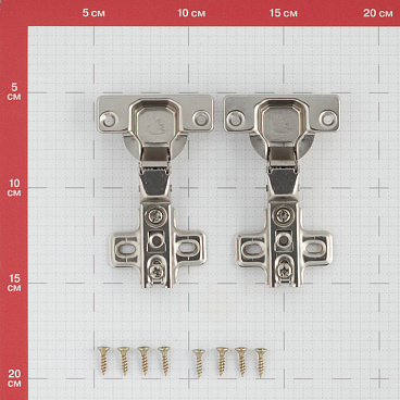 Петля мебельная Slide-on 110° полунакладная с ответной планкой (2 шт.)