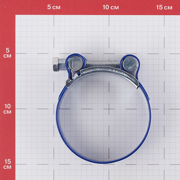 Хомут силовой Hard-Fix 74-79 мм оцинкованная сталь с полимерным покрытием одноболтовый