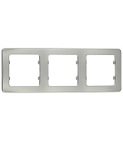 Рамка Hegel Master трехместная серебро (Р403-06)