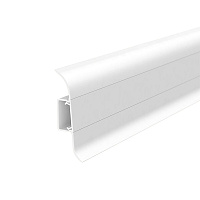 Плинтус ПВХ напольный Идеал Классик 55 мм белый 2200 мм