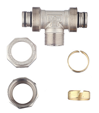 Тройник VALTEC (VTm.333.N.320632) 32 обж(ц) х 1 НР(ш) х 32 обж(ц)