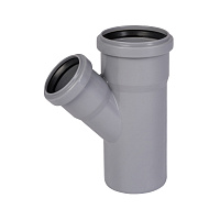 Тройник Ostendorf HTEA d75х50 мм 45° пластиковый для внутренней канализации (113210)