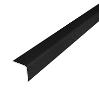 Уголок для плитки матовый скошенный край алюминиевый 2700х20х20 мм черный