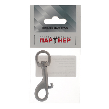 Карабин пружинный d12 мм 75 мм нержавеющая сталь