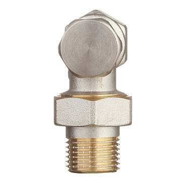 Клапан запорный угловой 1/2 НР(ш) х 1/2 ВР(г) для радиатора (CARAVL12/24020111/98999)