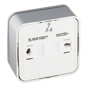 Переключатель Systeme Electric Blanca одноклавишный накладной алюминий (BLNVA106013)