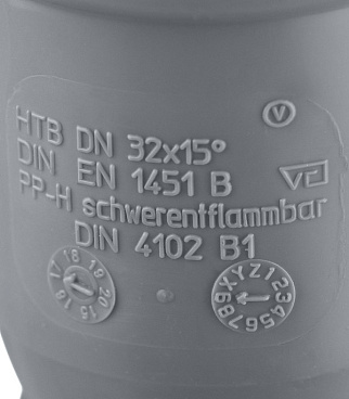 Отвод Ostendorf НТВ d32 мм 15° пластиковый для внутренней канализации (110100)