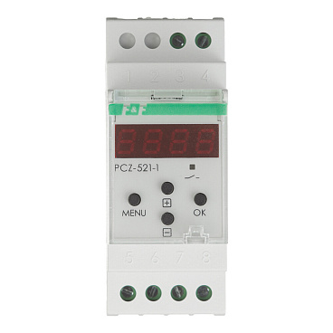 Реле времени модульное F&F PCZ-521-1 230 В 16 А тип AC/DC 1НО+1НЗ (EA02.002.010)