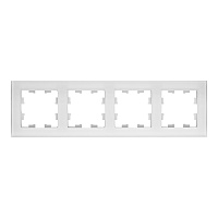 Рамка Systeme Electric AtlasDesign Nature четырехместная белая (ATN320104)