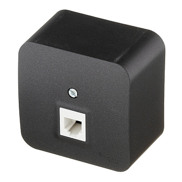 Розетка телефонная Systeme Electric Blanca накладная антрацит (BLNIA011006)