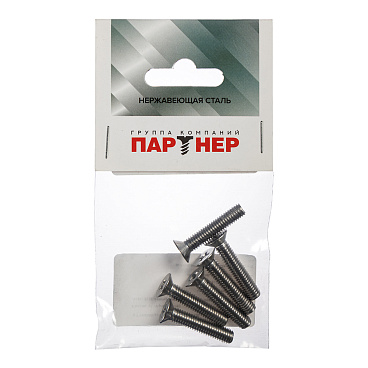 Винт нержавеющая сталь M6x30 мм DIN 965 потайная головка (6 шт.)