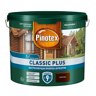 Антисептик Pinotex Classic Plus 3 в 1 декоративный для дерева палисандр 2,5 л