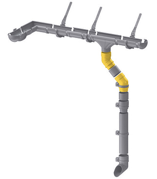 Колено трубы Docke Lux пластиковое d100 мм 72° пломбир RAL 9003