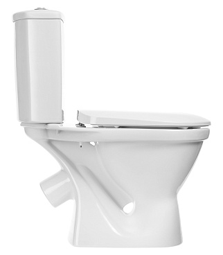 Унитаз-компакт Santek Алькор с косым выпуском с сиденьем дюропласт белый (1.WH30.2.140)