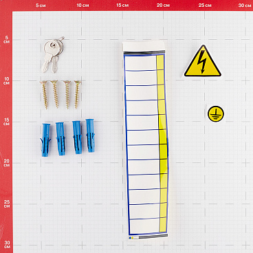 Щит учетно-распределительный навесной EKF PROxima ЩУРн 1/12 металлический IP31 400х300х140 мм 12 модулей с окном для снятия показаний счетчика
