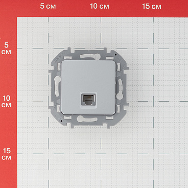 Розетка телефонная Legrand Inspiria встраиваемая алюминий RJ11 (673822)