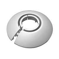 Обвод для труб ПВХ декоративный Идеал 16-22 мм металлик серебристый (2 шт.)