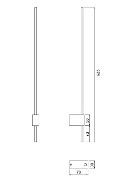 Настенный светильник (бра) Maytoni C070WL-L6GB3K