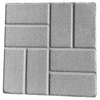 Плитка тротуарная 8 кирпичей 400х400х50 мм серая бетонная