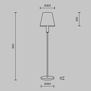 Напольный светильник (торшер) Maytoni MOD483FL-01BS