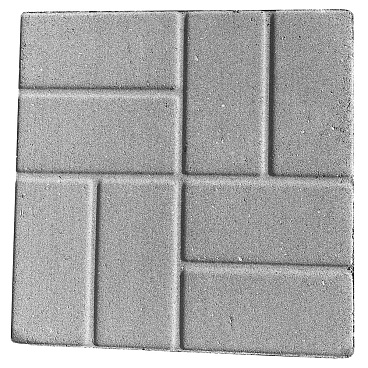 Плитка тротуарная 8 кирпичей 400х400х50 мм серая