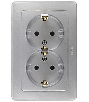 Розетка Hegel Master встраиваемая серебро (РС16-381-06)