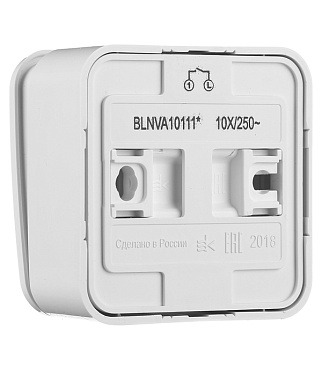 Выключатель Systeme Electric Blanca одноклавишный накладной белый с подсветкой (BLNVA101111)