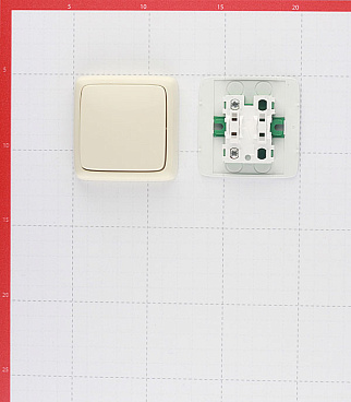 Выключатель Hegel Alfa одноклавишный накладной слоновая кость (ВА10-113-01)