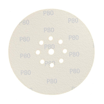 Диск шлифовальный КМ Gold d225 мм P80 на липучку бумажная основа (5 шт.)