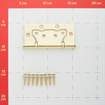 Петля Fuaro бабочка универсальная неразъемная 100х75 мм матовое золото