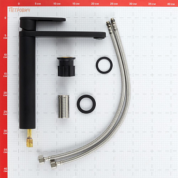 Смеситель для раковины высокий Corsa Deco FX однорычажный черный (FBFXLB)