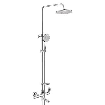 Душевая система Swedbe Hermes с верхним душем с лейкой со смесителем хром (5165)